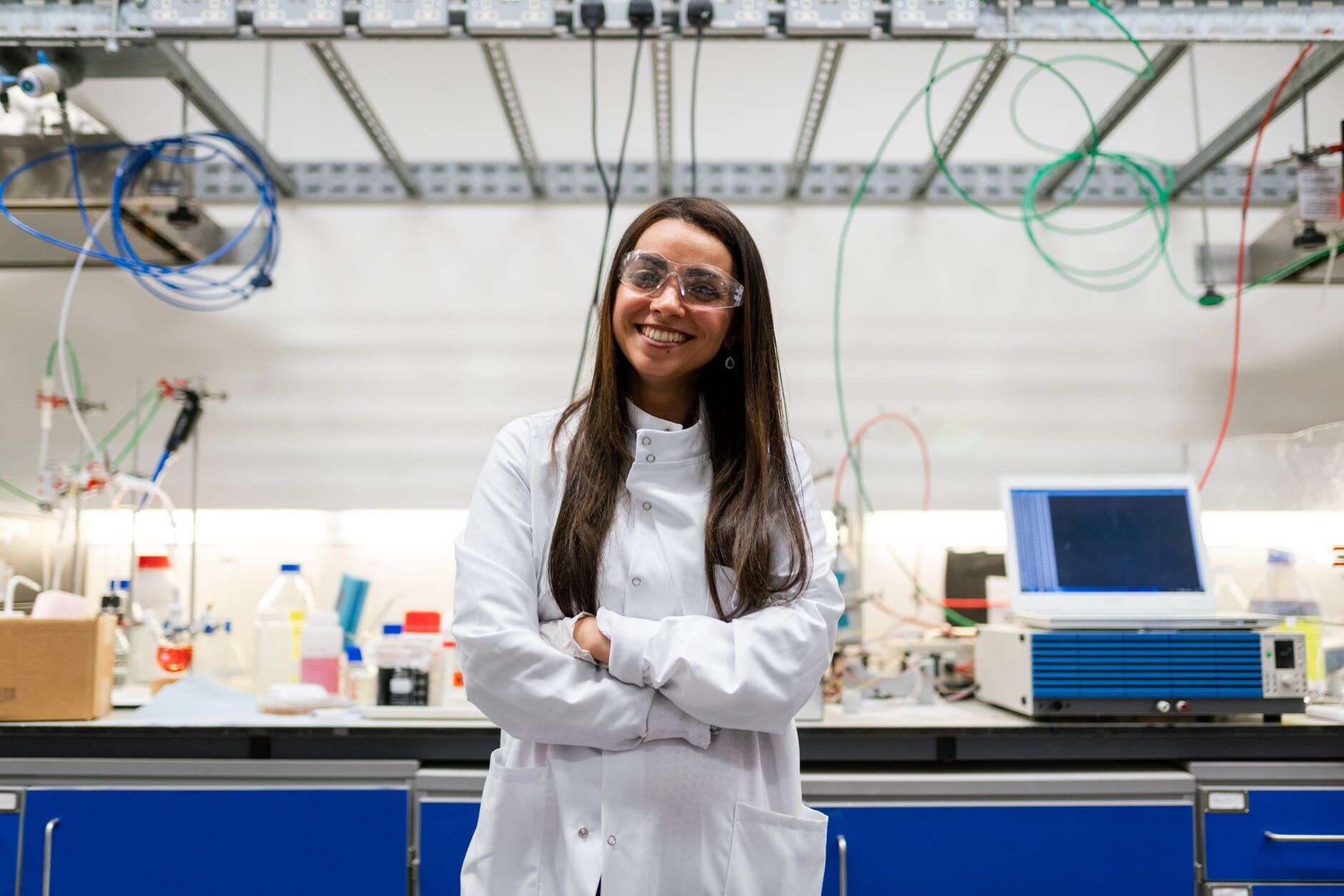 portrait of female chemical engineer in laboratory